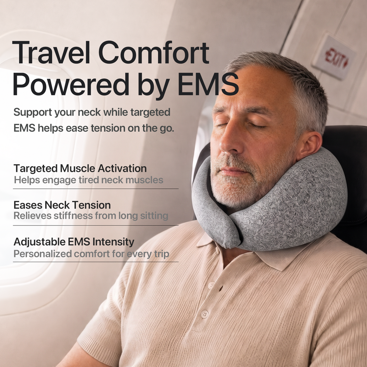 Yoeyou EMS Travel Neck Pillow