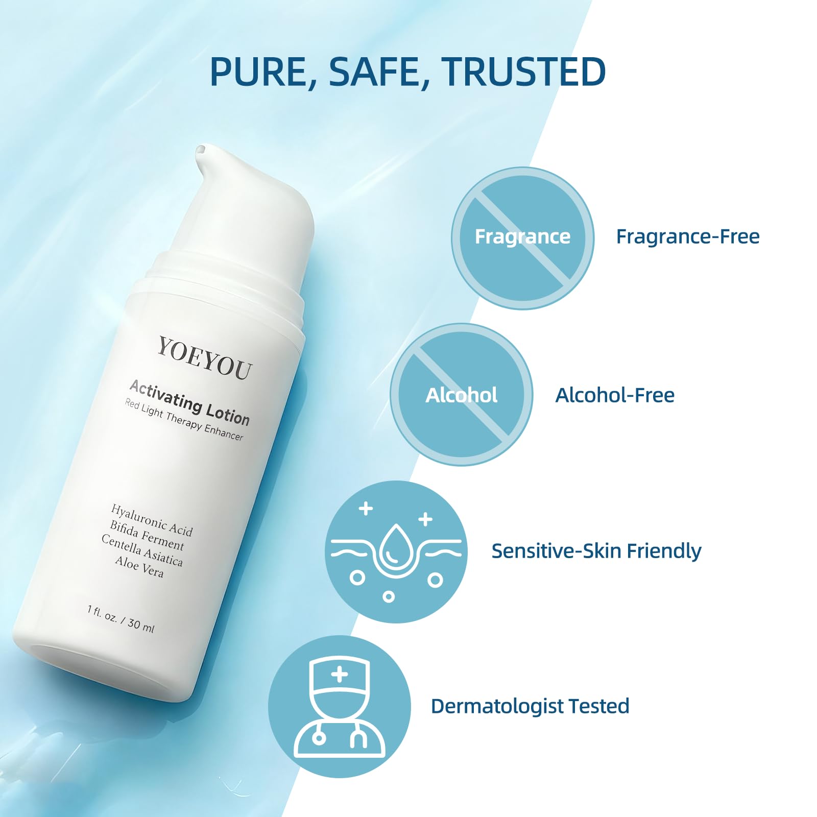 YOEYOU Red Light Therapy Activating Lotion