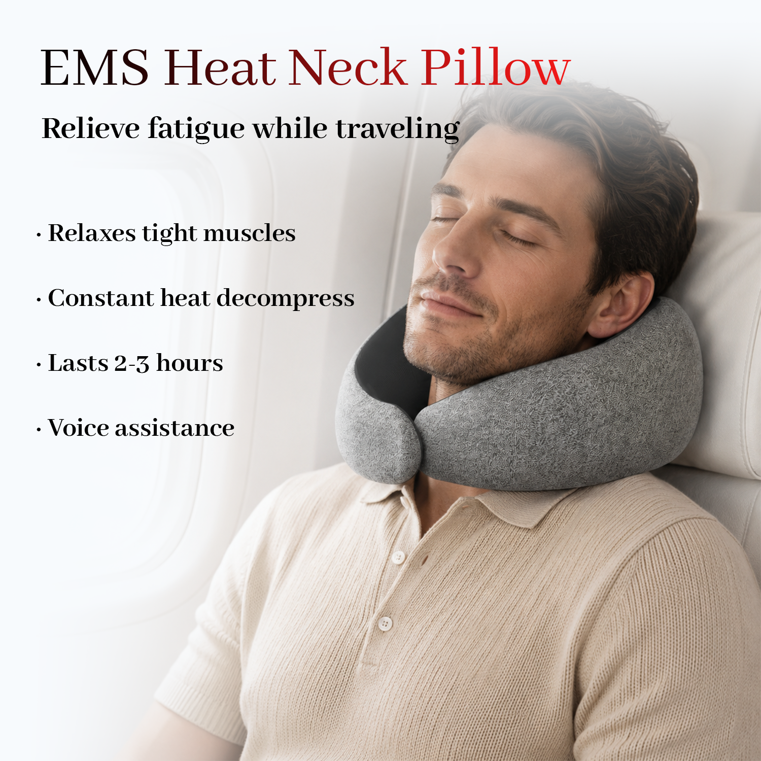 Yoeyou EMS Heated Neck Massager Pillow