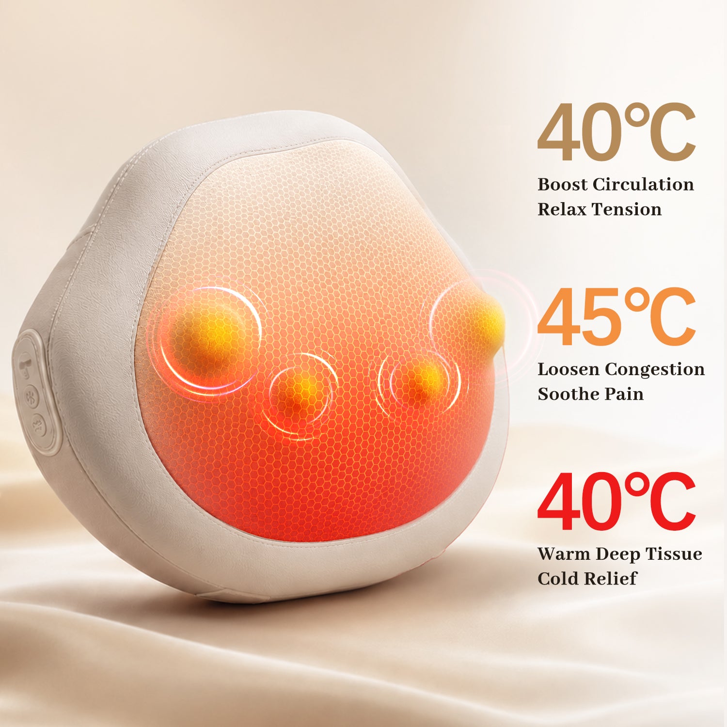 Yoeyou 3D Roller Heat Massage Pillow