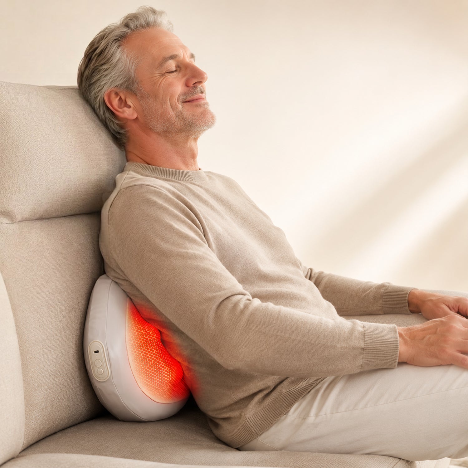 Yoeyou 3D Roller Heat Massage Pillow