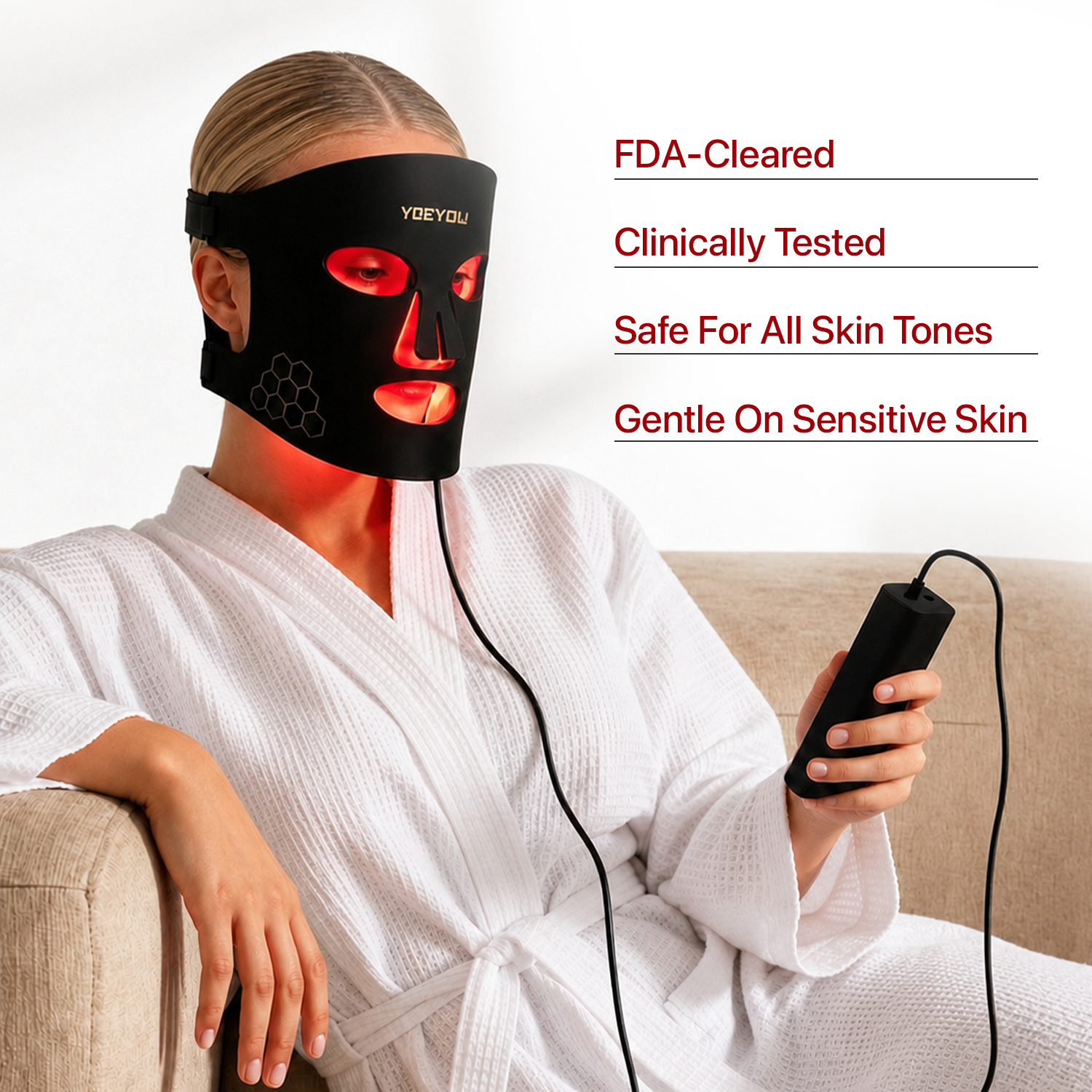 Yoeyou LED Red Light Therapy Mask