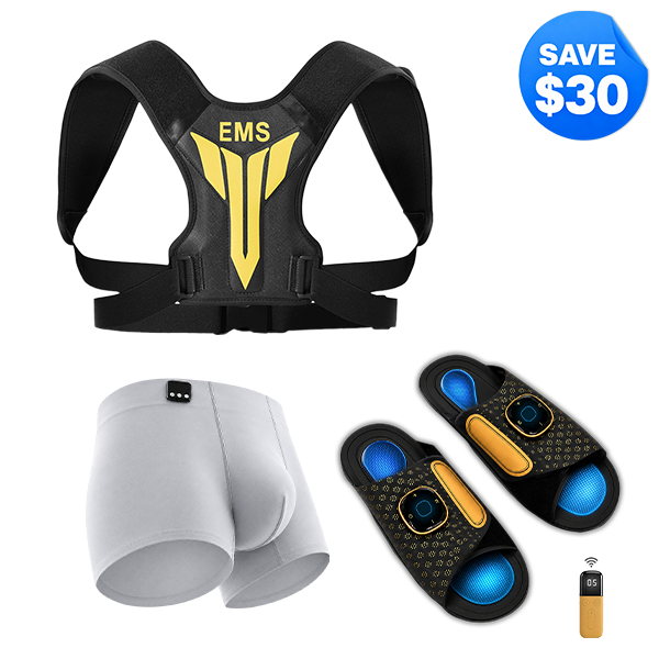 EMS Full-Body Care: Back Belt + Boxer Brief + Shoes
